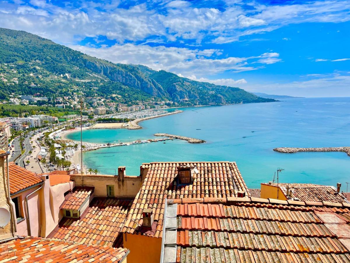 Vieux Chateau, Vue Mer Apartment Menton Bagian luar foto